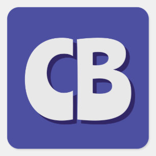 Professionele moderne minimalistische Initialen vo Vierkante Sticker