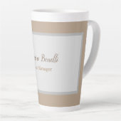 Professionele, moderne minimalistische latte mok (Rechterhoek)