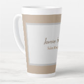 Professionele, moderne minimalistische latte mok (Linkerhoek)