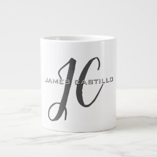 Professionele moderne minimalistische monogrammen extra grote beker