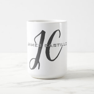 Professionele moderne minimalistische monogrammen koffiemok