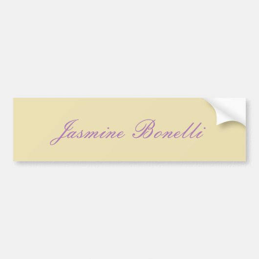 Professionele moderne minimalistische pastel beige bumpersticker (Voorkant)