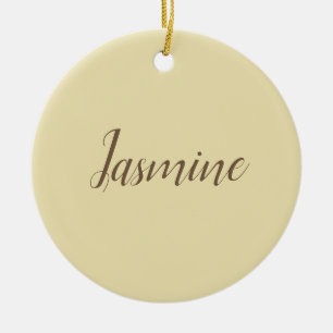 Professionele moderne minimalistische pastel beige keramisch ornament