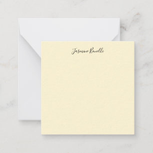 Professionele Moderne Minimalistische Pastel Beige Notitiekaartje