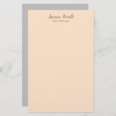 Professionele moderne minimalistische pastelkleur briefpapier (Voorkant / Achterkant)