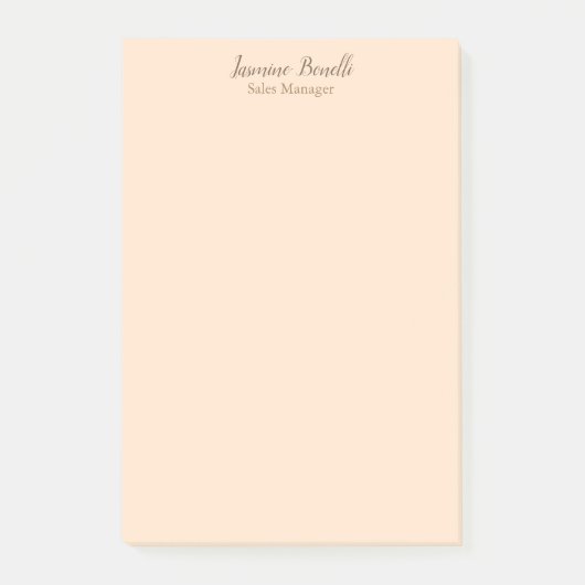 Professionele moderne minimalistische pastelkleur post-it® notes (Voorkant)