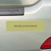 Professionele Moderne Minimalistische Plain Olive Bumpersticker (Op auto)