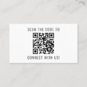 Professionele moderne minimalistische QR-code Logo Visitekaartje (Achterkant)