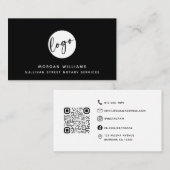 Professionele, moderne, minimalistische Qr-code vo Visitekaartje (Voorkant / Achterkant)