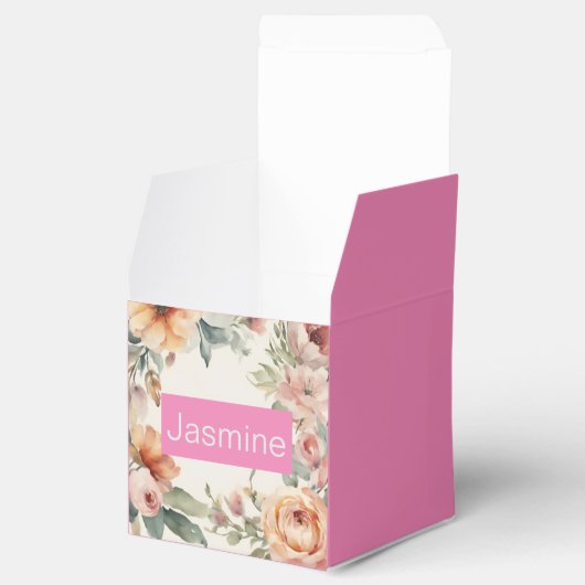 Professionele Moderne Minimalistische Rozen Bloeme Bedankdoosjes (Geopend)