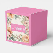 Professionele Moderne Minimalistische Rozen Bloeme Bedankdoosjes (Achterkant)