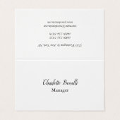 Professionele, moderne minimalistische visitekaartjes (Buitenkant ongevouwen)