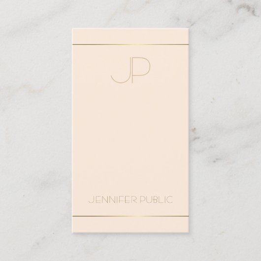 Professionele moderne monogram Elegant Sjabloon Visitekaartje (Voorkant)