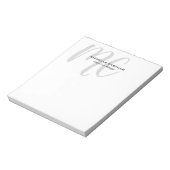 Professionele Moderne Monogram Minimalist Notitieblok (Gedraaid)