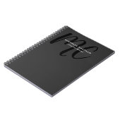 Professionele Moderne Monogram Minimalist Notitieboek (Linkerzijde)