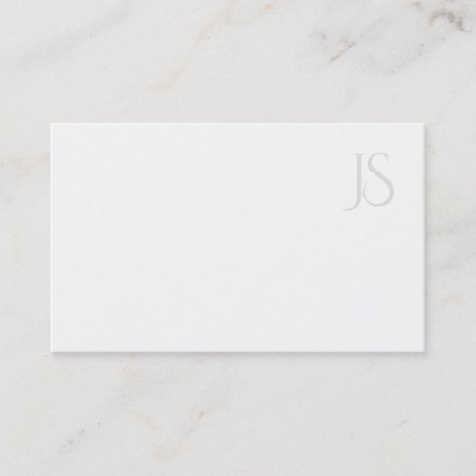 Professionele Moderne Monogram Minimalistische Sja Visitekaartje (Voorkant)