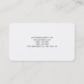 Professionele moderne monogrammen visitekaartje (Achterkant)