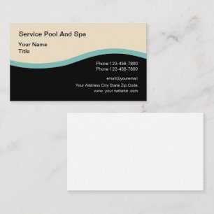 Professionele moderne poolservice visitekaartje