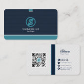 Professionele moderne QR-code Aangepast aangepast  Visitekaartje (Voorkant / Achterkant)