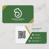 Professionele moderne QR-code Aangepast aangepast Visitekaartje (Voorkant / Achterkant)