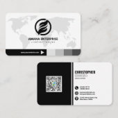 Professionele moderne QR-code, aangepast Visitekaartje (Voorkant / Achterkant)