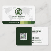 Professionele moderne QR-code, aangepast Visitekaartje (Voorkant / Achterkant)