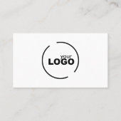 Professionele moderne QR-code zwart-wit Visitekaartje (Achterkant)