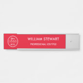 Professionele Moderne Rode Personeelsdeur Teken Deurbordje (Voorkant)