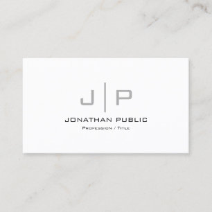 Professionele moderne schone Sjabloon monogram Visitekaartje