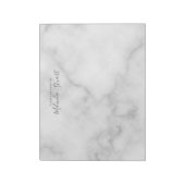 Professionele moderne script witte marmer notitieblok (Gedraaid)