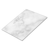 Professionele moderne script witte marmer notitieblok (Schuin)