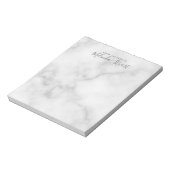 Professionele moderne script witte marmer notitieblok (Gedraaid)