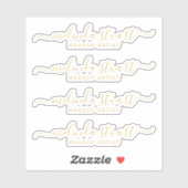 Professionele moderne scriptnaam sticker (Vel)