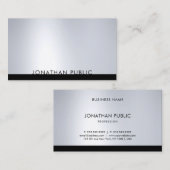 Professionele, moderne, Silver Elegant Sjabloon Visitekaartje (Voorkant / Achterkant)