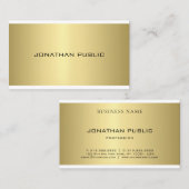 Professionele, moderne, stijlvolle, gouden look el visitekaartje (Voorkant / Achterkant)
