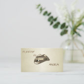 Professionele moderne stijlvolle lips-lipstick visitekaartje (Staand voorkant)