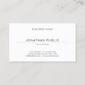 Professionele, moderne, stijlvolle, minimale Sjabl Visitekaartje (Achterkant)