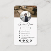 Professionele moderne stijlvolle scanbare QR-code Visitekaartje (Voorkant)