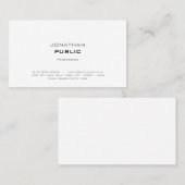 Professionele, moderne, stijlvolle, witte vlek visitekaartje (Voorkant / Achterkant)