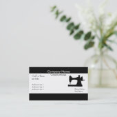 Professionele, moderne, witte naaimachine visitekaartje (Staand voorkant)