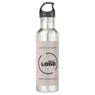 Professionele, moderne zakelijke Logo beige Waterfles