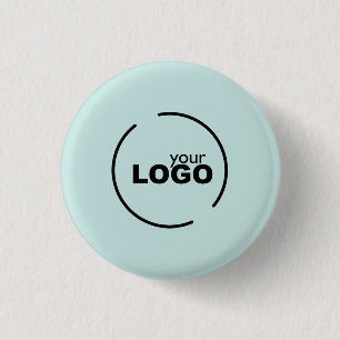 Professionele moderne zakelijke Logo lichte Turquo Ronde Button 3,2 Cm
