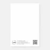 Professionele moderne zakelijke Logo QR-code Post-it® Notes (Voorkant)
