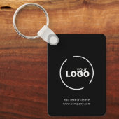 Professionele moderne zakelijke Logo QR-code zwart Sleutelhanger (Voorkant)