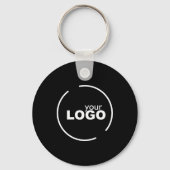 Professionele moderne zakelijke Logo QR-code zwart Sleutelhanger (Voorkant)