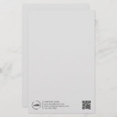 Professionele Moderne zakelijke QR-code voor profe Briefpapier (Voorkant / Achterkant)