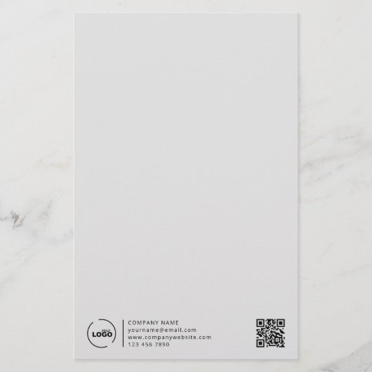 Professionele Moderne zakelijke QR-code voor profe Briefpapier (Voorkant)