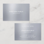 Professionele, moderne, zilveren Sjabloon Visitekaartje (Voorkant / Achterkant)