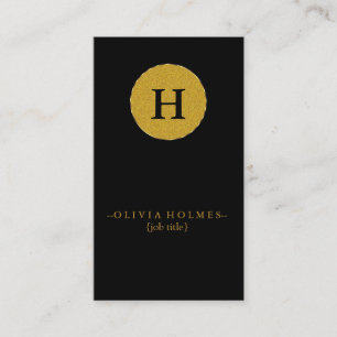 Professionele, moderne zwarte Faux Gold Foil Visitekaartje