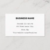 Professionele, moderne zwarte goudmarmer visitekaartje (Achterkant)